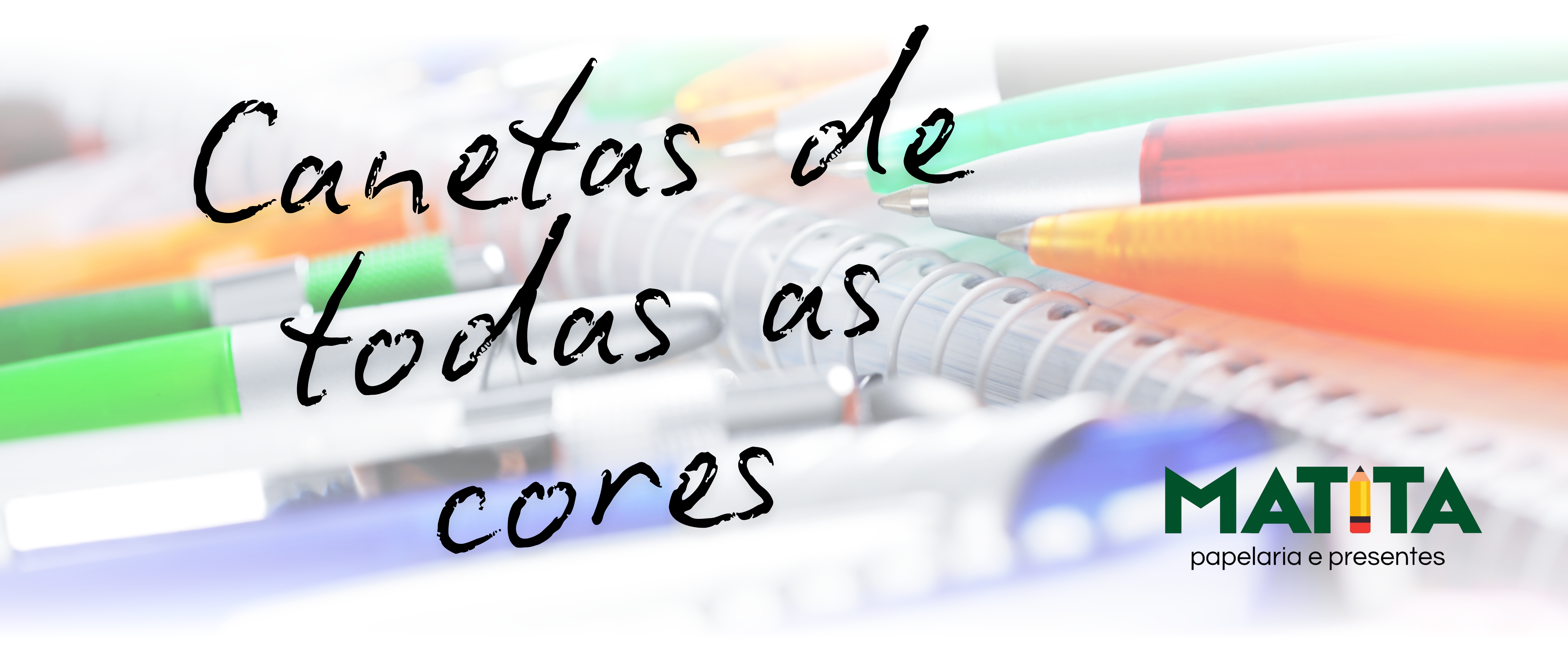 Canetas de todas as cores
